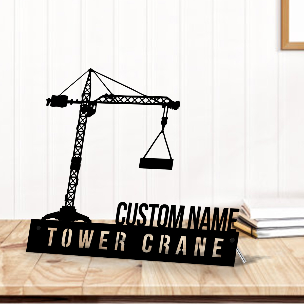 Heavy Equipment Sign - Grúa de torre personalizada, placa de
