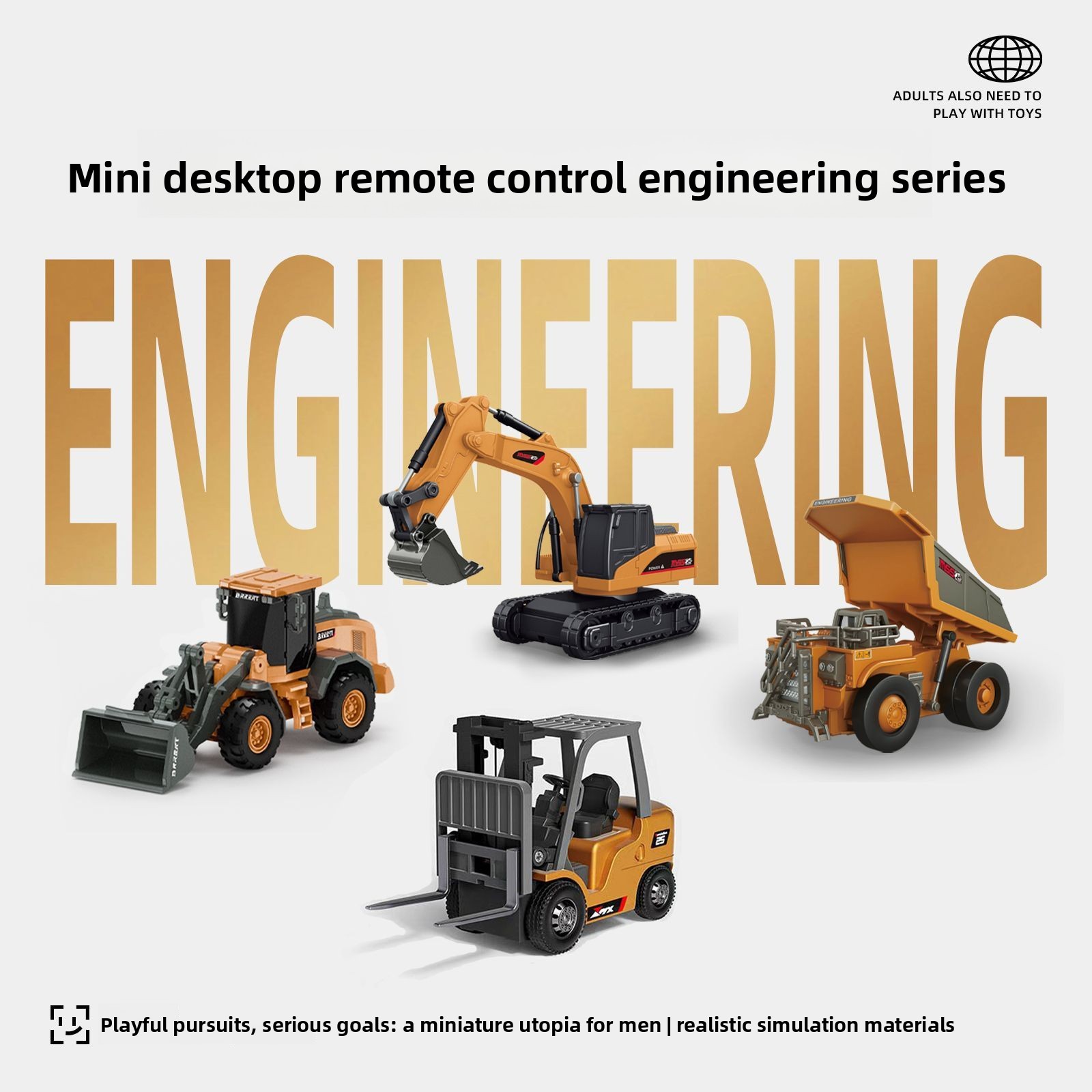Heavy Equipment Excavator - Set de Vehículos de Ingeniería RC