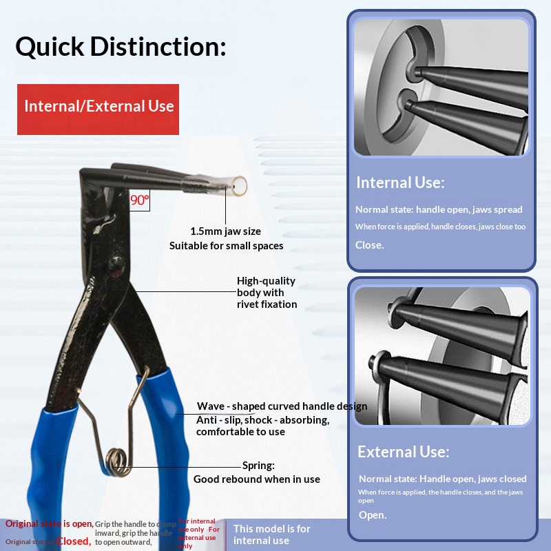 HOMEFISH Alicates de Anillo de - Heavy Equipment Maintenance reseña y precio